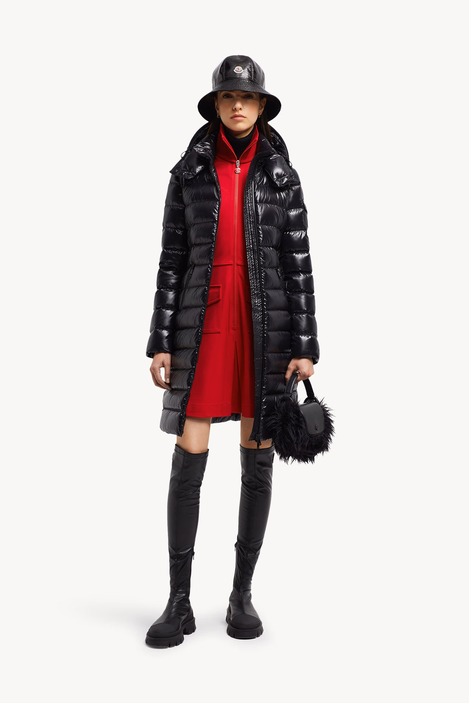 Plumífero largo Moka Hombre Negro Moncler 3
